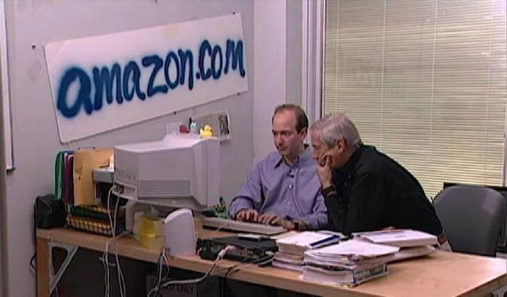 Jeff Bezos working at Amazon